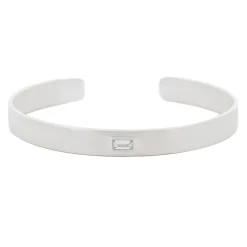 Tomfoolery Silver Baguette Cut Gemstone Cuff Sale