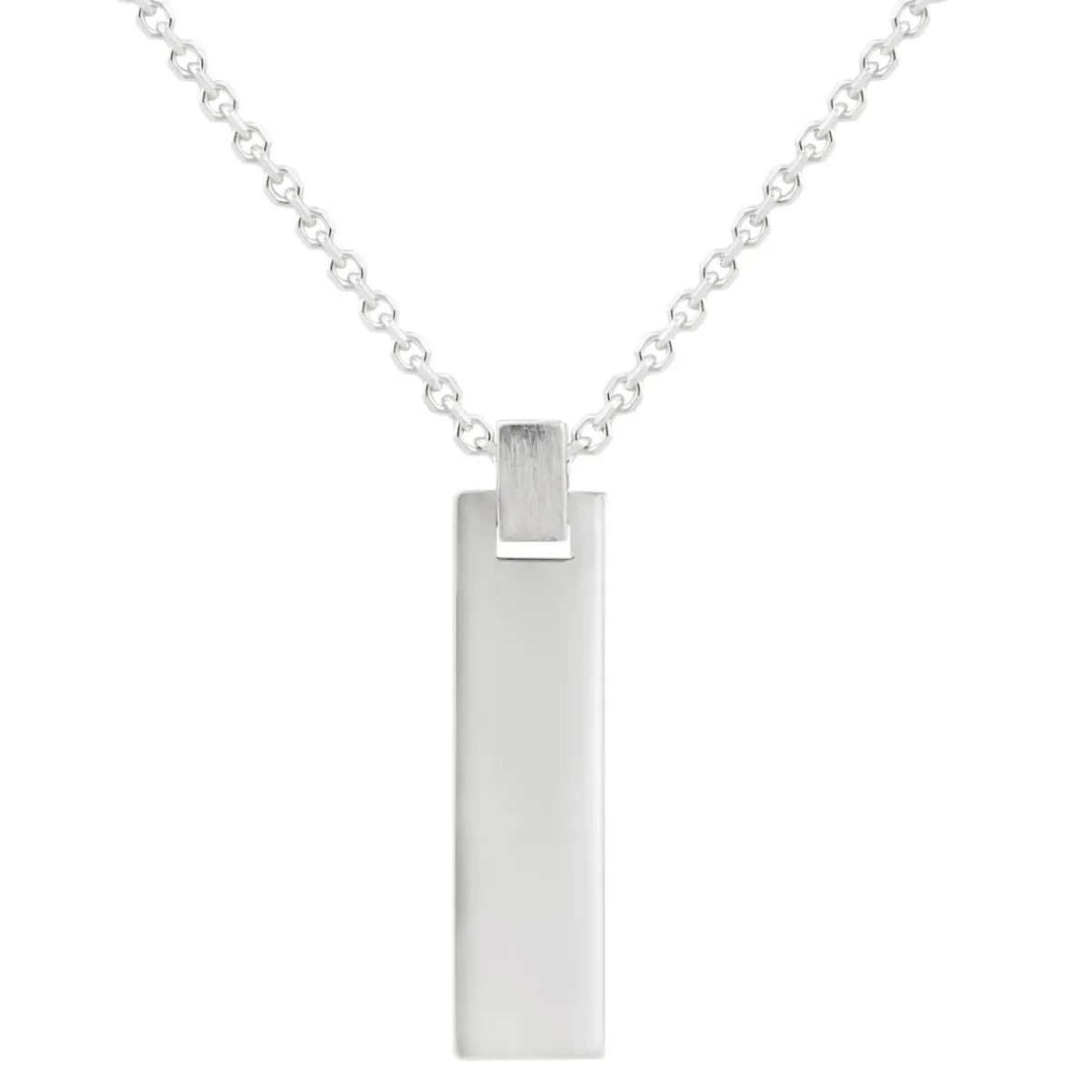 Tomfoolery Silver Bar Tag Pendant Outlet