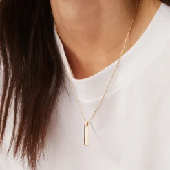 Tomfoolery Silver Bar Tag Pendant Outlet