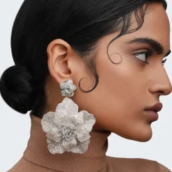 Tomfoolery Silver Beaded Primrose Earrings Discount