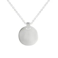 Tomfoolery Silver Circle Tag Pendant Hot