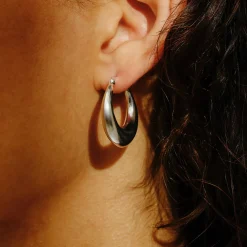 Tomfoolery Silver Crescent Hoops Best