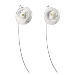 Tomfoolery Silver Double Daisy Earrings Clearance