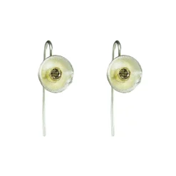 Tomfoolery Silver, Gold & Champagne Diamond Acorn Cup Earrings Hot
