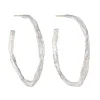 Tomfoolery Silver Irregular Treen Hoops Sale