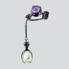 Tomfoolery Silver Lilac Drip Punk Ear Cuff Clearance