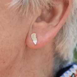 Tomfoolery Silver London Plane Wisp Studs Discount