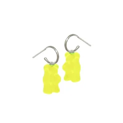 Tomfoolery Silver Mini Gummy Bear Hoop Earrings Outlet