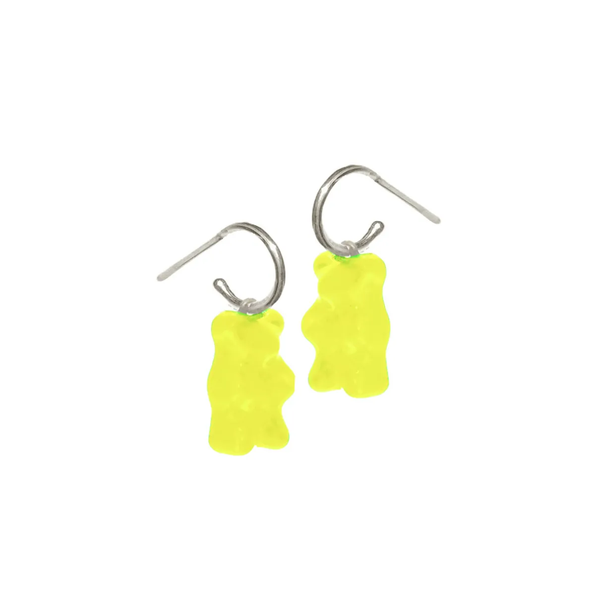 Tomfoolery Silver Mini Gummy Bear Hoop Earrings Outlet