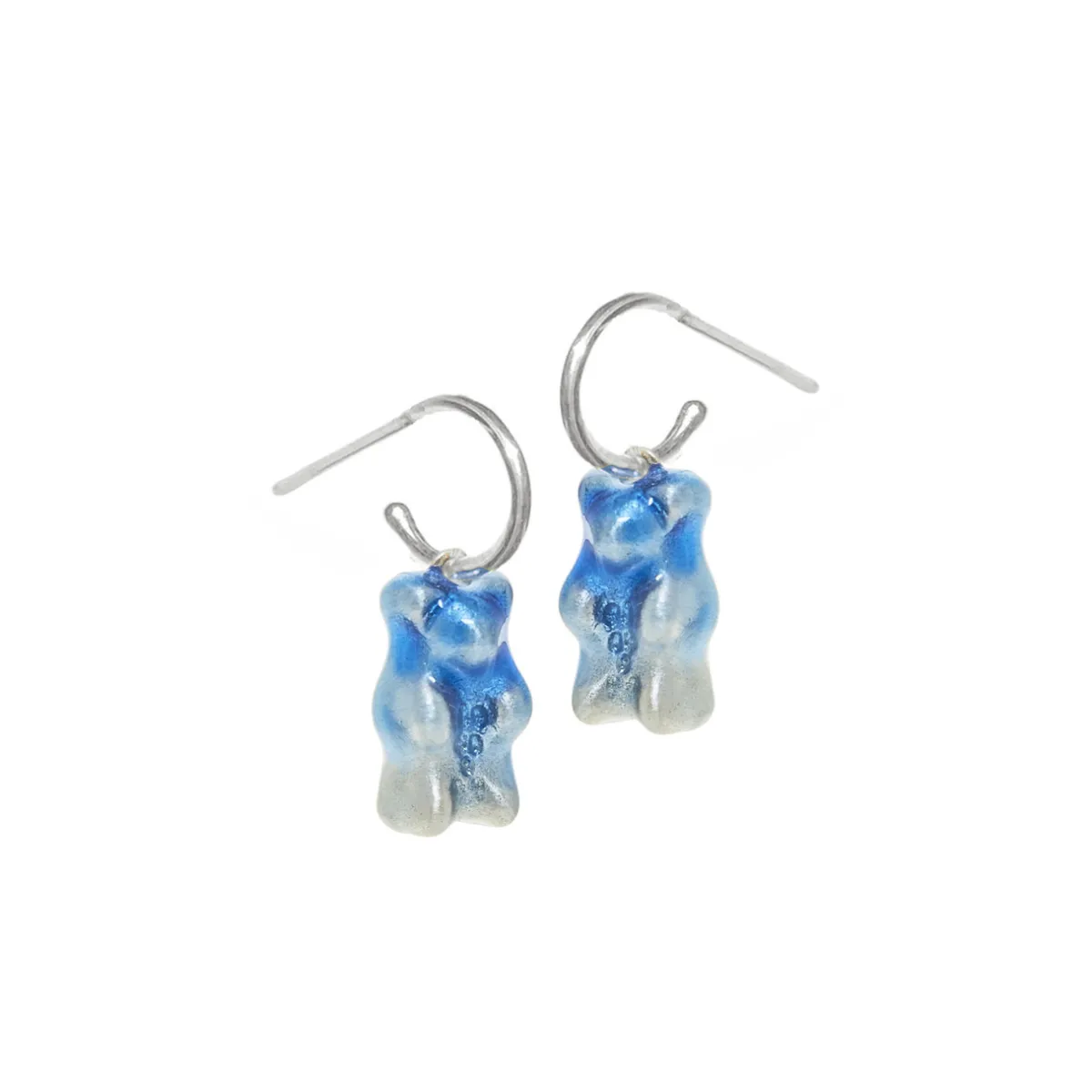 Tomfoolery Silver Mini Gummy Bear Hoop Earrings Outlet