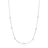Tomfoolery Silver Modern Beaded Necklace Clearance