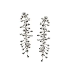 Tomfoolery Silver Molecule Drop Earrings Best