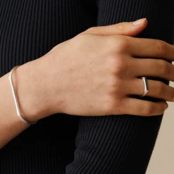 Tomfoolery Silver Narrow Flat Top Cuff Sale