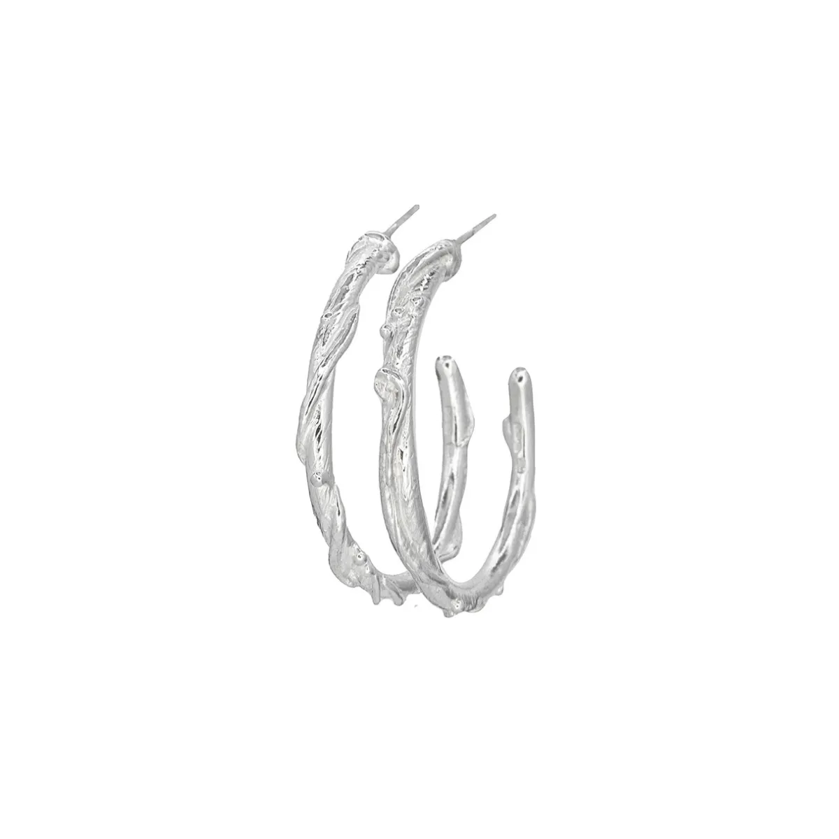 Tomfoolery Silver Ocean Hoops Sale