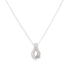 Tomfoolery Silver Ocean Necklace with Sapphire & Pearl Outlet