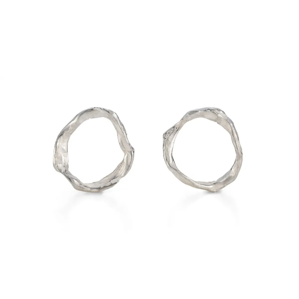 Tomfoolery Silver Pebble Circle Studs Best