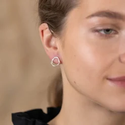 Tomfoolery Silver Pebble Circle Studs Best
