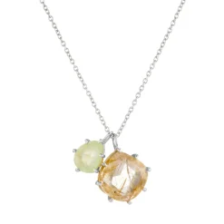 Tomfoolery Silver Pebble Duo Gemstone Pendant Sale