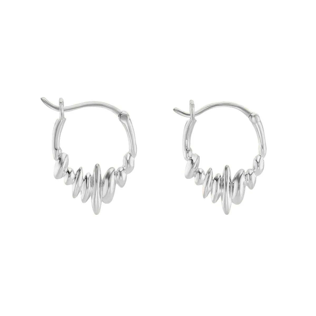 Tomfoolery Silver Pebble Hoops Best