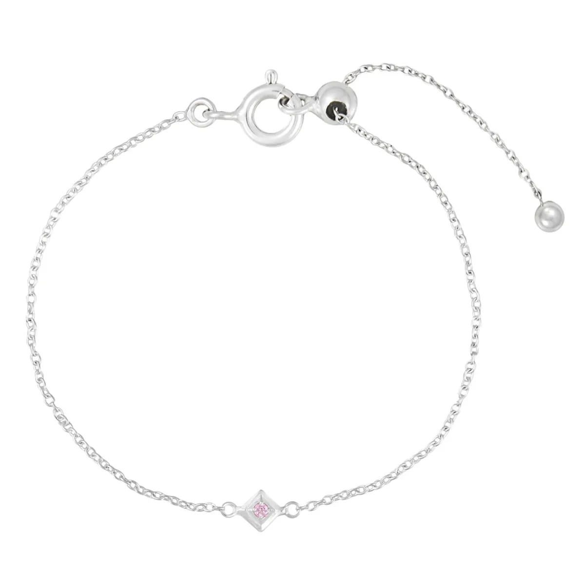 Tomfoolery Silver Petite Square Gem Bracelet Discount
