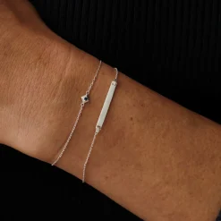 Tomfoolery Silver Petite Square Gem Bracelet Discount