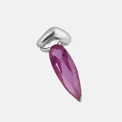 Tomfoolery Silver Pink Crystal Sharp Alien Ear Cuff Online