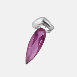 Tomfoolery Silver Pink Crystal Sharp Alien Ear Cuff Online
