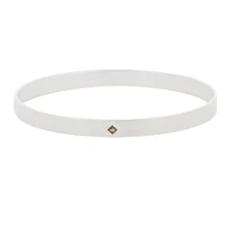 Tomfoolery Silver Princess Cut Smoky Quartz Gemstone Bangle Discount
