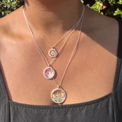 Tomfoolery Silver Small Floral Bouquet Pendant in Kaleidoscope Fashion