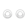 Tomfoolery Silver Triple Circle Studs Discount