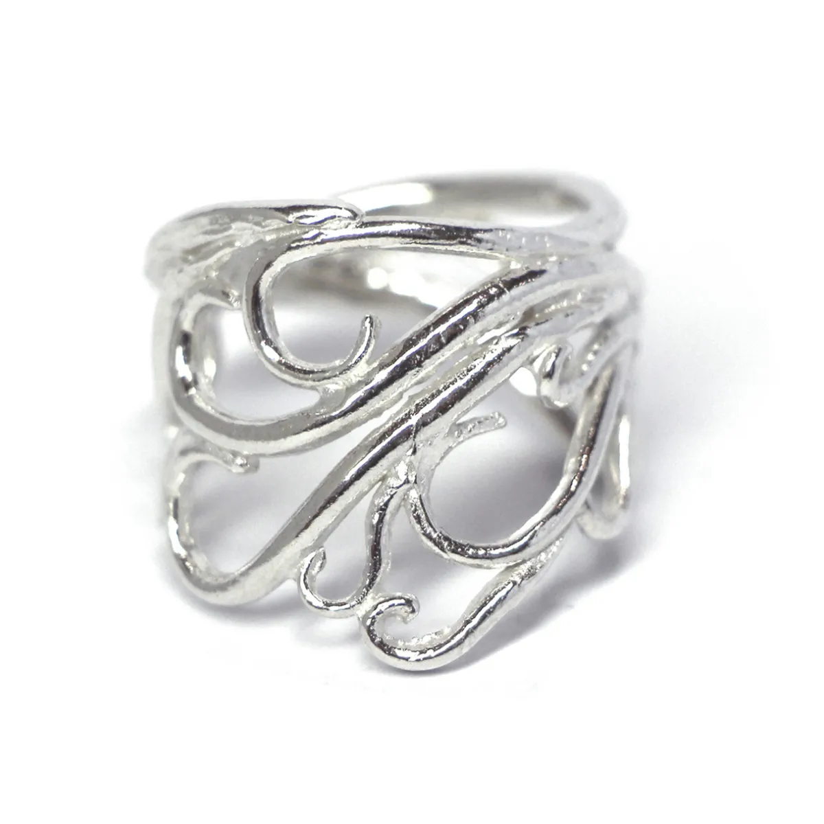 Tomfoolery Silver Wide Kelp Ring Outlet