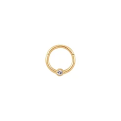 Tomfoolery Single Diamond Daith Hoop Hot
