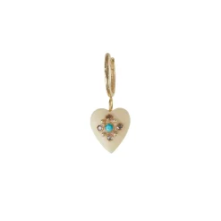 Tomfoolery Single Heart Hoop Earring Sale