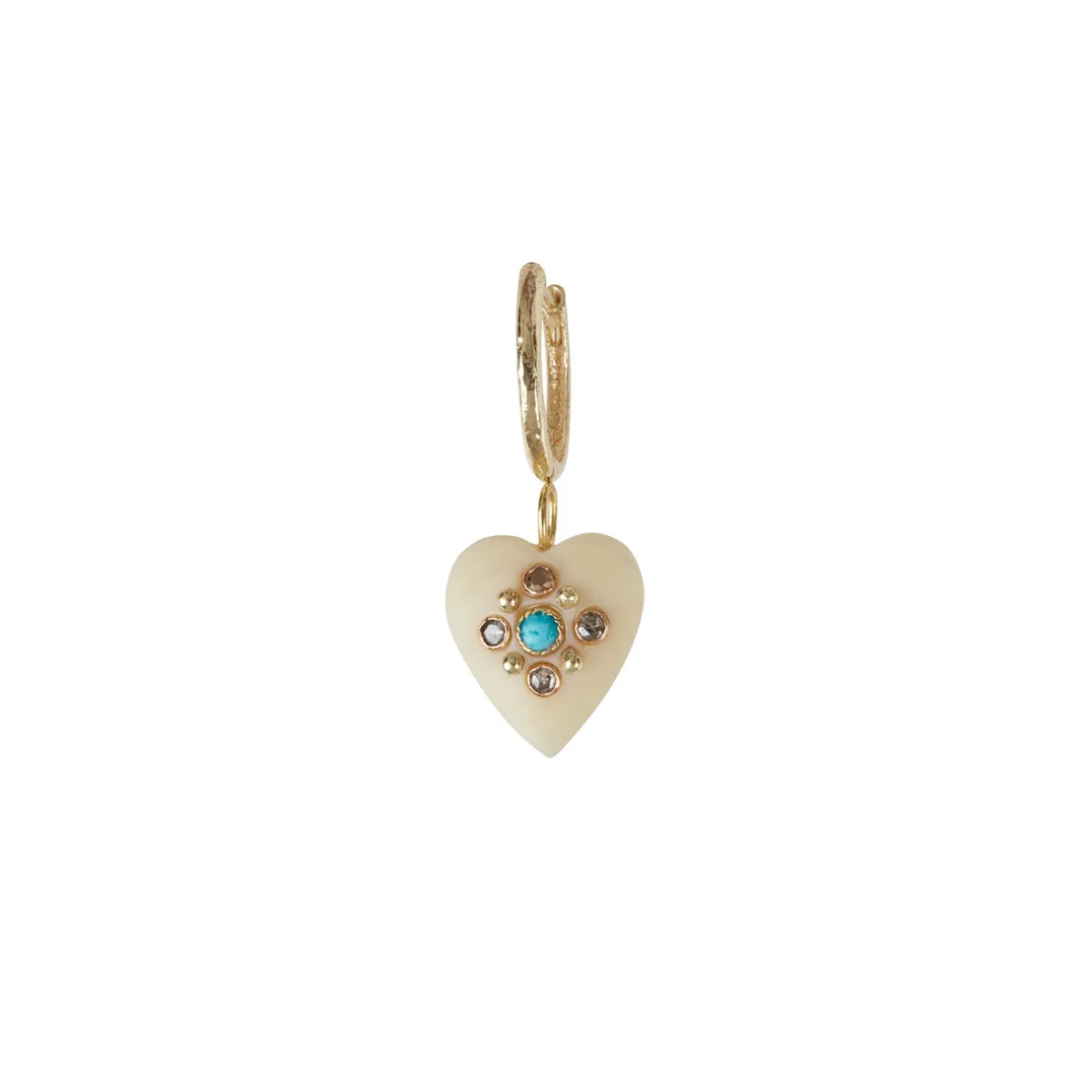 Tomfoolery Single Heart Hoop Earring Sale