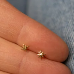 Tomfoolery Single Milgrain Star Stud Hot