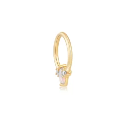 Tomfoolery Single Opal & Diamond 10mm Seam Ring New
