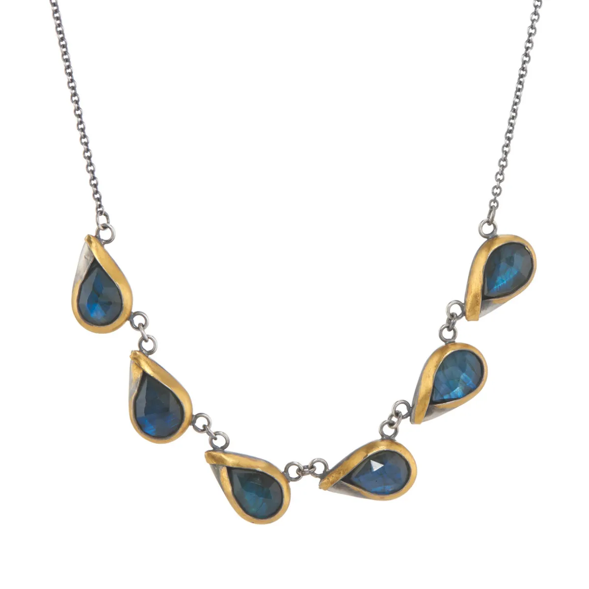Tomfoolery Six Stone Labradorite Necklace Outlet