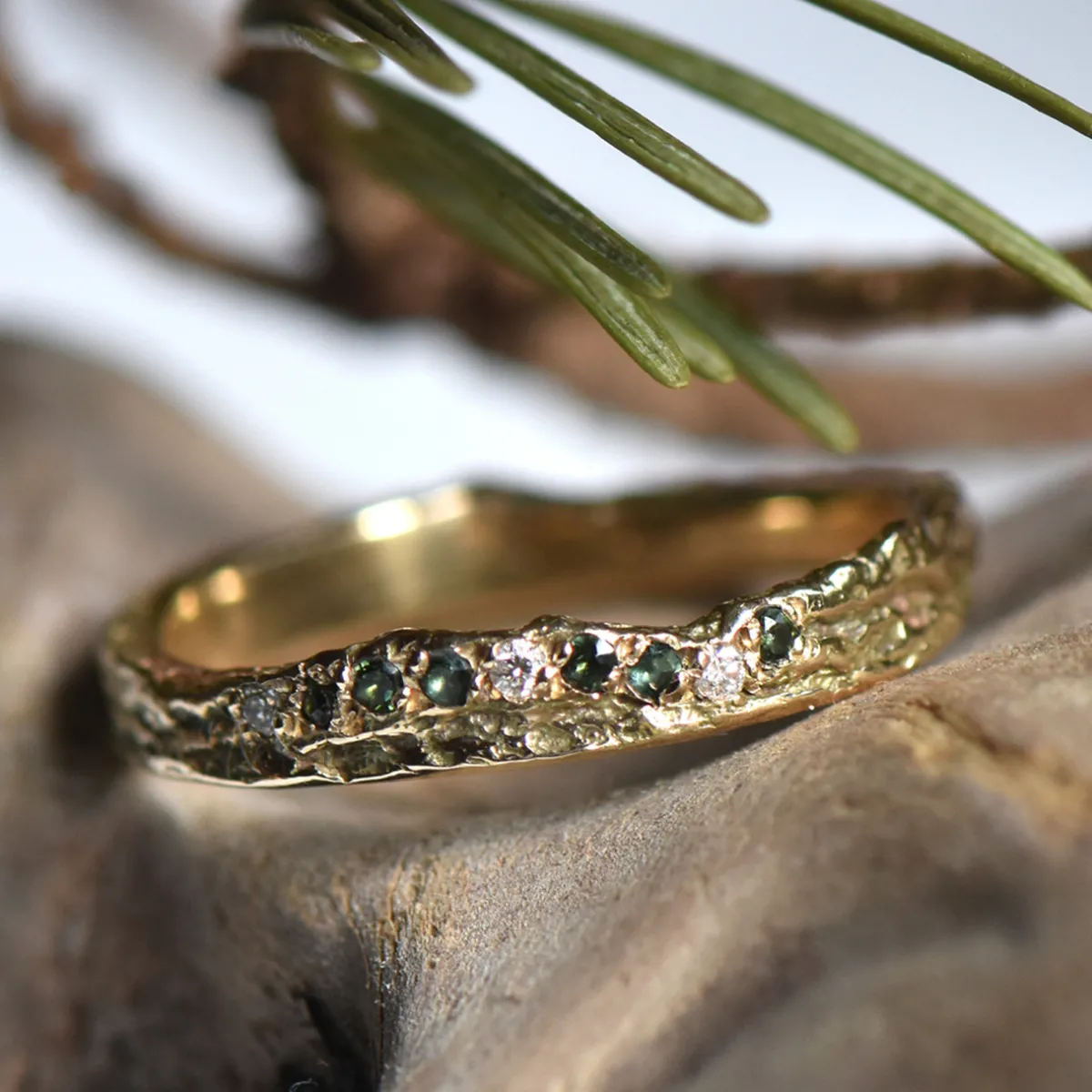 Tomfoolery Skinny London Plane Tourmaline & Diamond Halo Ring Online