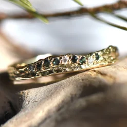 Tomfoolery Skinny London Plane Tourmaline & Diamond Halo Ring Online