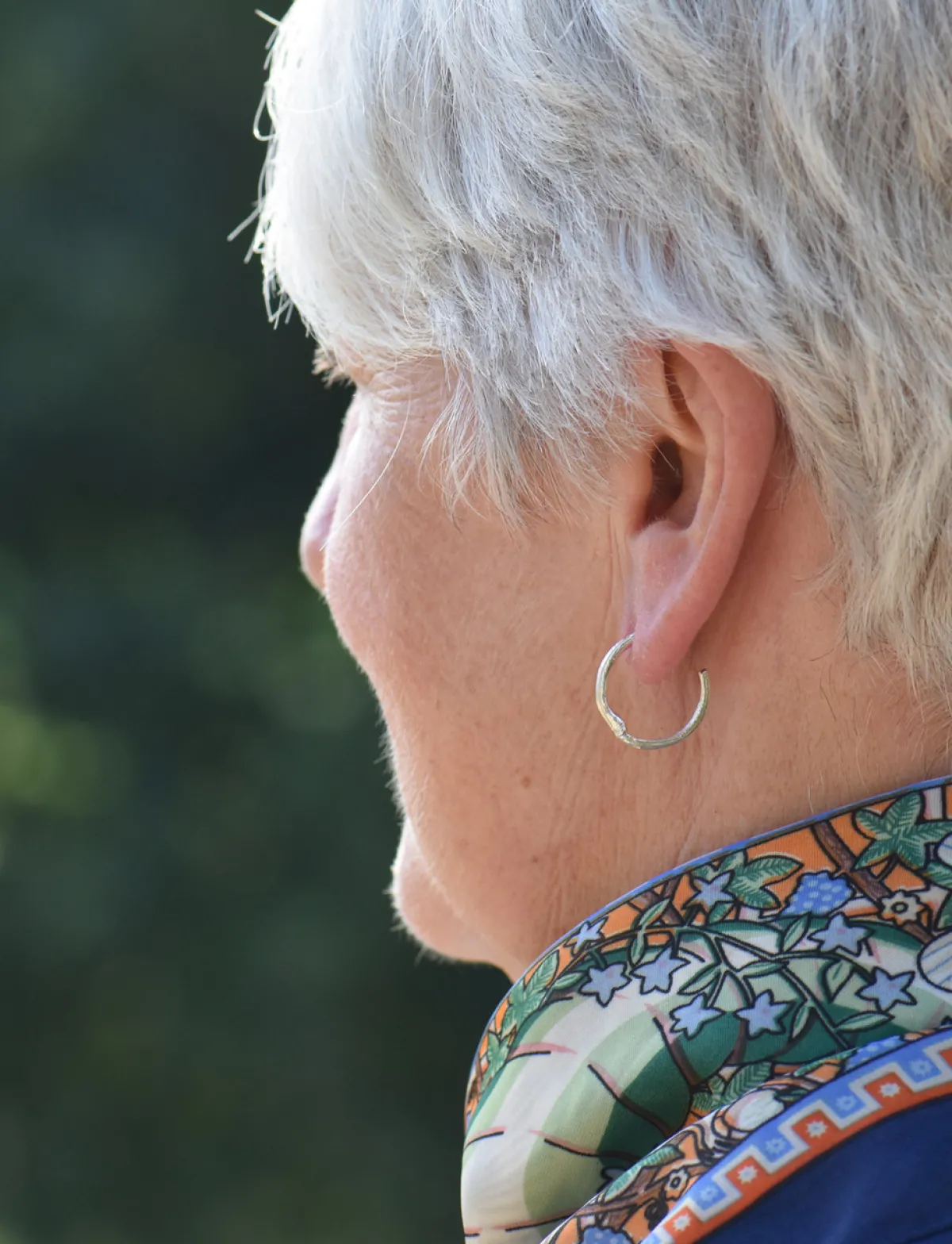 Tomfoolery Small Bamboo Hoops in Silver Outlet