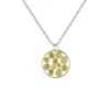 Tomfoolery Small 18ct Gold & Silver Circle Cluster Pendant Necklace Discount