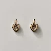Tomfoolery Small Gold Heart Drop Earrings Hot