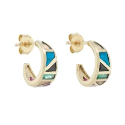 Tomfoolery Small Rainbow Hoops Discount