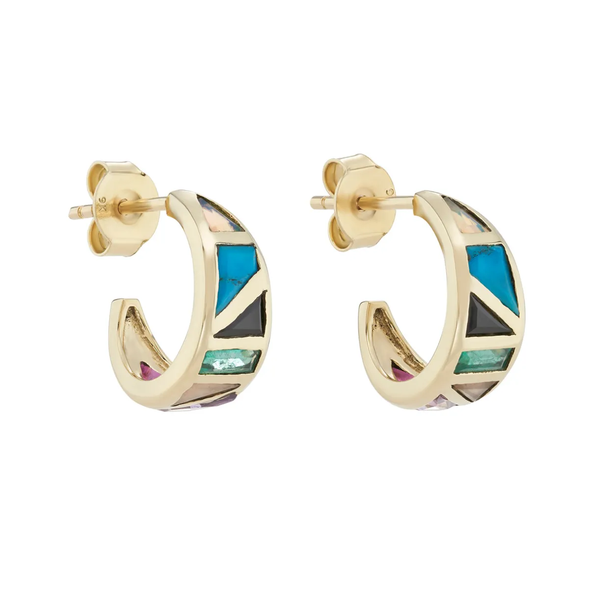 Tomfoolery Small Rainbow Hoops Discount