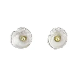 Tomfoolery Small Silver and 18ct Yellow Gold Acorn Cup Studs Hot