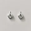 Tomfoolery Small Silver Heart Drop Earrings Online