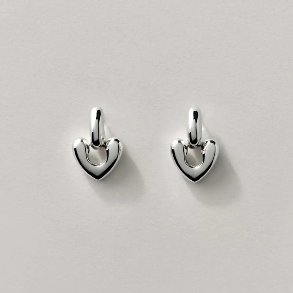 Tomfoolery Small Silver Heart Drop Earrings Online