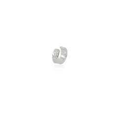 Tomfoolery Small Silver Moon Crater Ear Cuff New