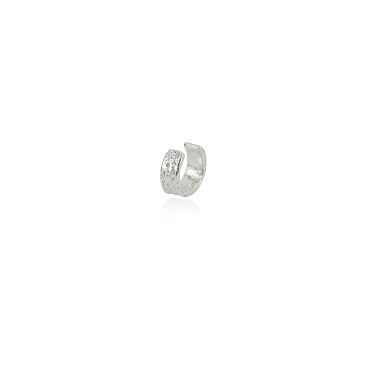 Tomfoolery Small Silver Moon Crater Ear Cuff New