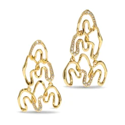 Tomfoolery Solanales Crystal Chandelier Earrings Hot